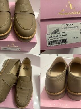 New in box Luccini women’s Taupe Women's Loafers 6.5